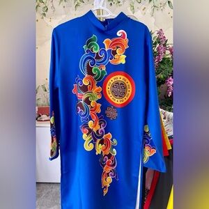 ao dai cach tan nam lua, Vietnamese men’s modern contemporary long dress top s